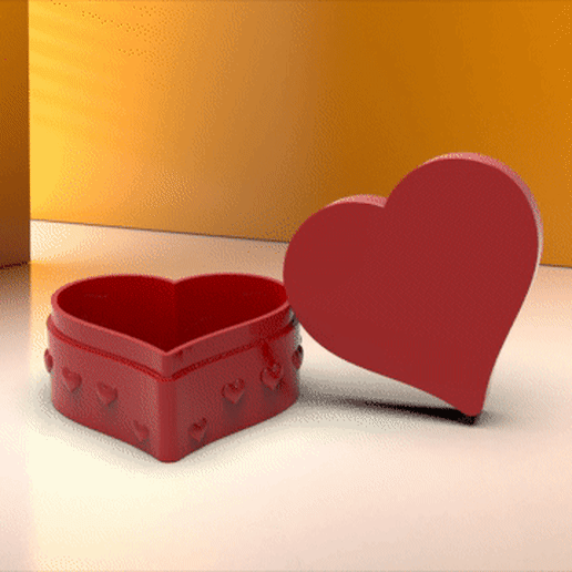 valentine's day gift box heart jewelry valentine love 3D print model - Mito3D