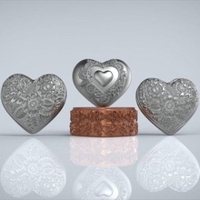 valentine's day gift box heart stl obj jewelry valentine love decor decoration ring 3d print model - Mito3D