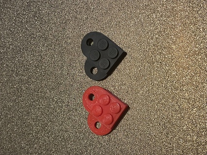 Valentinstag Herz Schlüsselbund Halskette Schmuck Mode Lego Ziegel Armband Beste Freund 3d print model - Mito3D