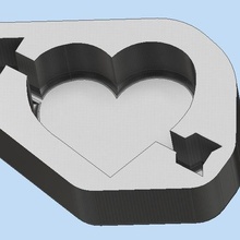 valentine's day heart letters mould set kitchen cake cakes decoration 3d print model - Mito3D