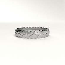 san valentin día corazón anillo 3d modelo joya joyería anillos enamorado amor rodio plata imprimible regalo oro mujer blanco 3d print model - Mito3D
