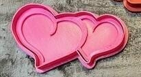 valentine's day hearts cookie cutter stamp  3d print model - Mito3D