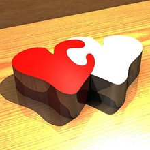 Sevgililer Günü kalpleri sanat aşk kalp 3d print model - Mito3D