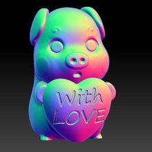 valentine's day jewelry zodiac - 12 pig love 3d print model - Mito3D