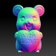 valentine's day jewelry zodiac - 1 rat love 3d print model - Mito3D