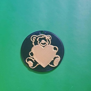 valentine's day keychain heart bear love 3d print model - Mito3D