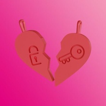 valentine's day pendant - padlock key heart love friendship gift ring bracelet romantic 3d print model - Mito3D