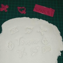 Saint Valentin journée timbres biscuit craquelins valent 3d print model - Mito3D