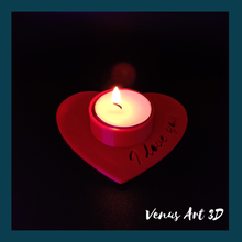 Saint Valentin journée thé lumière bougie titulaire soutien l'amour cœur 3d print model - Mito3D