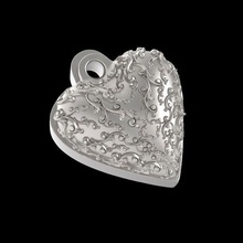 San Valentino focolare gioielleria pendente amore simbolo gemma prezioso argento 3d print model - Mito3D