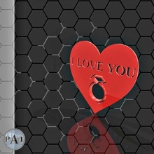 Valentinstag Ring einrasten Karte Liebe Herz 3d print model - Mito3D