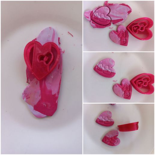 sevgili cupid ok kalpler kalp kil küpe kesici takı sevgililer kesiciler kurabiye fondan Aşk 3D print model - Mito3D