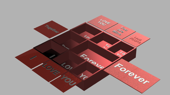 valentine advent box valentinexcults gift 3d print model - Mito3D