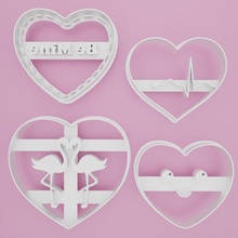 valentine cookie cutter set 10 4pcs love heart cute sweet naughty sex 3d print model - Mito3D