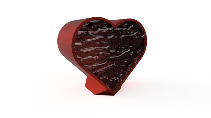 namorados coração amar 3d print model - Mito3D