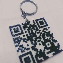 valentine day qr code keychain fashion cool express february geeky gift happy happyvalentinesday love pendant pgift propose valentinesday accessories 3d print model - Mito3D