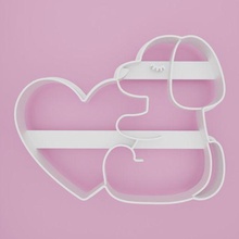valentine dog cookie cutter love heart cute sweet naughty sex 3d print model - Mito3D