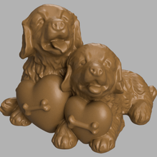 valentine dog animal heart bone 3d print model - Mito3D