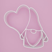 valentine gnome cookie cutter love heart cute sweet naughty sex 3d print model - Mito3D