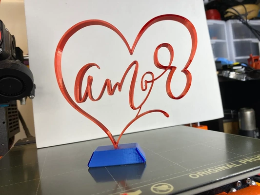 namorados coração amor escultura arte amar 3d print model - Mito3D