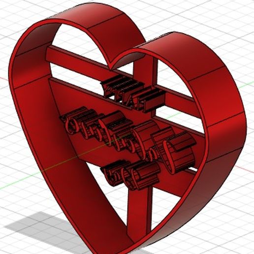 valentine heart cookie cutter valentine's day 3D print model - Mito3D