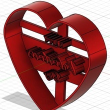 sevgili kalp kurabiye kesici sevgililer gün 3d print model - Mito3D
