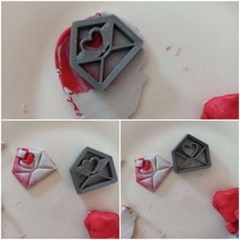 Valentin cœur lettre enveloppe argile biscuit coupeur bijoux valentines coupeurs boucle d'oreille fondant l'amour 3d print model - Mito3D