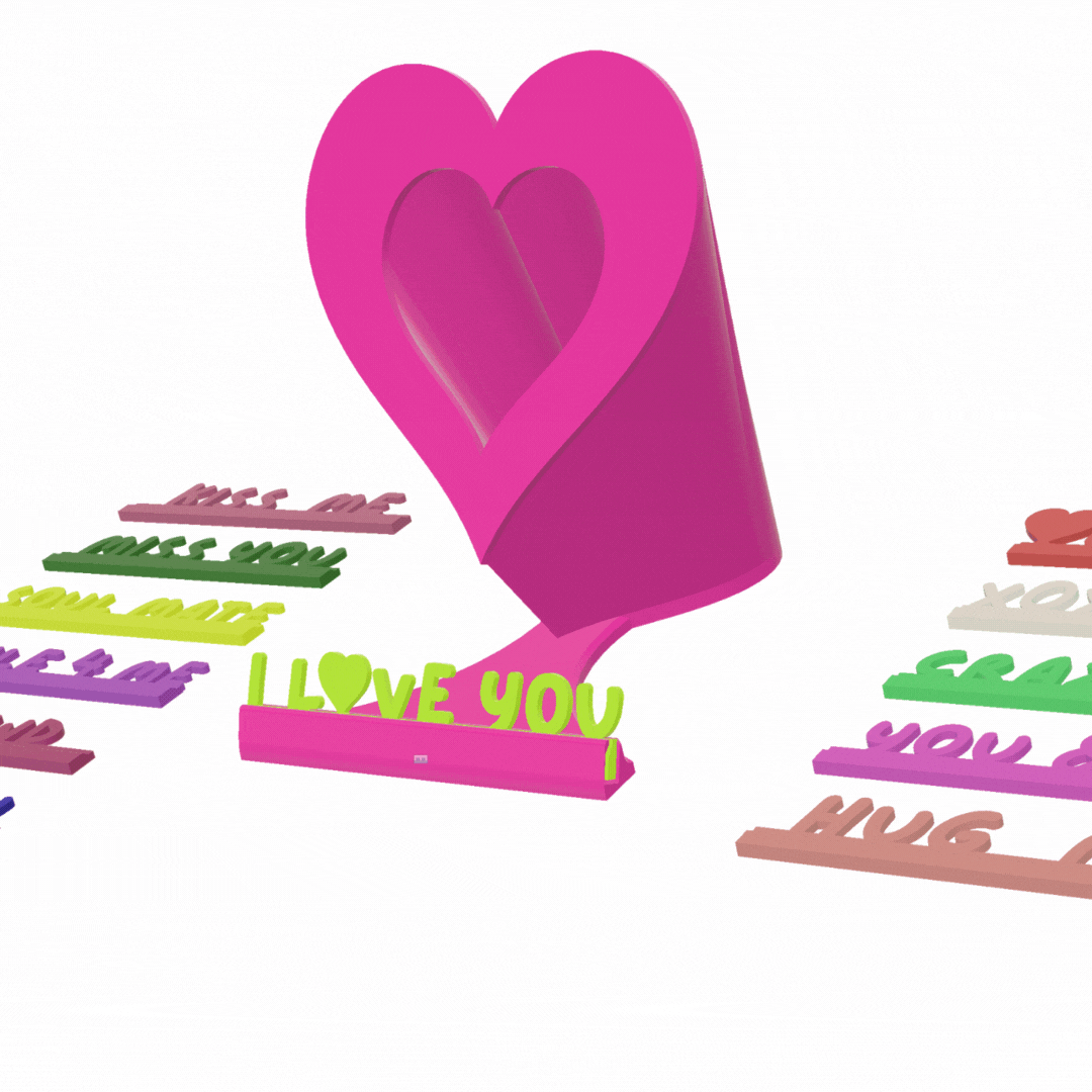 enamorado corazón forma teléfono estante soporte haz modular inserciones instante download apoya necesario iphone Samsung san valentin día cumpleaños madres amor 3D print model - Mito3D