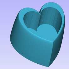 valentine heart vase plant 3d valentines 3d print model - Mito3D