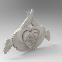 valentine heart gift relief human pigeon animals valentines day love free stl model 3d 3d print model - Mito3D