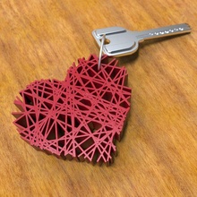 valentine key holder tool heart art keyholder 3dprint 3d print model - Mito3D
