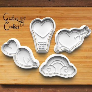 valentine love cookie cutter set 0525 3d print model - Mito3D