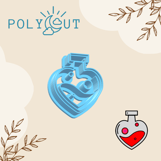 valentine love potion cutter polymer clay 3d print model - Mito3D