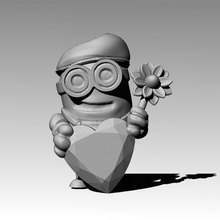 valentine minion game decorations holiday 3d print model - Mito3D
