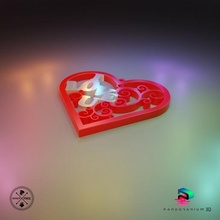 valentine ornament ear ring - love heart shape i u 3d 3d print model - Mito3D