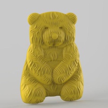 valentine panda bear art 3d model stl valentine's day animal pets cnc printing 3d print model - Mito3D
