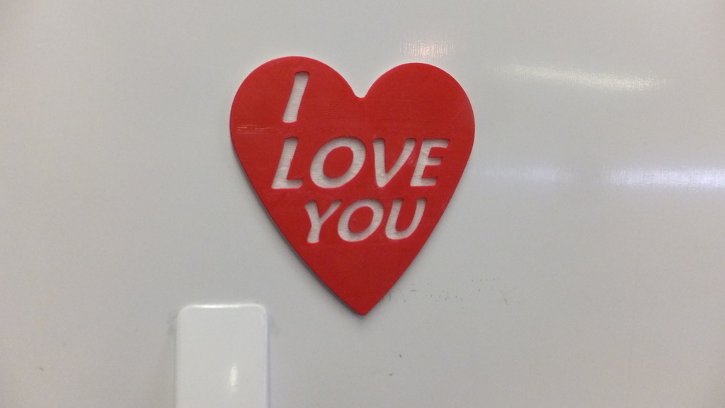 Valentin réfrigérateur aimants art romantique cœur valentines journée panneaux logos 3D print model - Mito3D