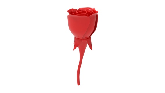 Valentinstag Rose Geschenk Liebe Kunst Logo Dekor Dekoration Blume Rose 3d print model - Mito3D