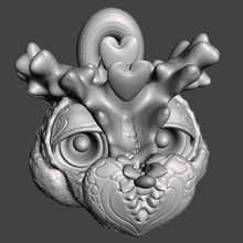 valentine spirit dragon monster game jewellery pendant necklace fashion pendent key ring mushroom spirits toy animal fantasy whimsical gift 3d print model - Mito3D