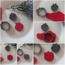 valentine strawberry clay cookie cutter stamp jewelry valentines cutters earring fondant love 3d print model - Mito3D