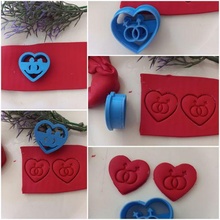 San Valentino simboli argilla orecchino taglierina gioielleria frese biscotto fondente amore 3d print model - Mito3D