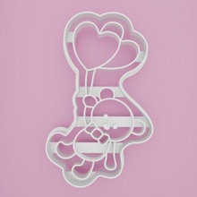 valentine teddy bear cookie cutter love heart cute sweet naughty sex 3d print model - Mito3D