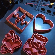 valentines cookie cutter love friendship cookies 3d print model - Mito3D