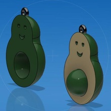 valentines day - avocado couples keychain free love 3d print model - Mito3D