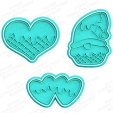 valentines day cookie cutter set 3 cupid party holiday valentine valentine's stamp cookies cook home cithen cutters parrot otter hedgehog cat animals 3d print model - Mito3D