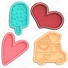 valentines day cookie cutter set 4 2 cupid party holiday valentine valentine's stamp cookies cook home cithen cutters parrot otter hedgehog cat animals 3d print model - Mito3D