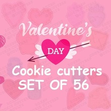 valentines day cookie cutter set 56 among us videogame game video party steam play kid birthday cutters cithen home cook cookies stamp 3d print model - Mito3D