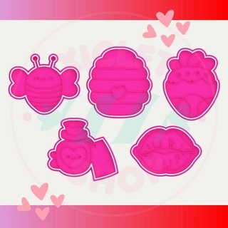 valentines day cookie cutters 3d print model - Mito3D