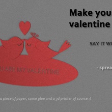 valentines day custom card art heart valentinesday gift valentine 1 3d print model - Mito3D