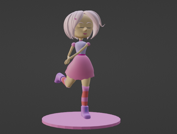 valentines journée fille personnage l'amour Humain 3D print model - Mito3D